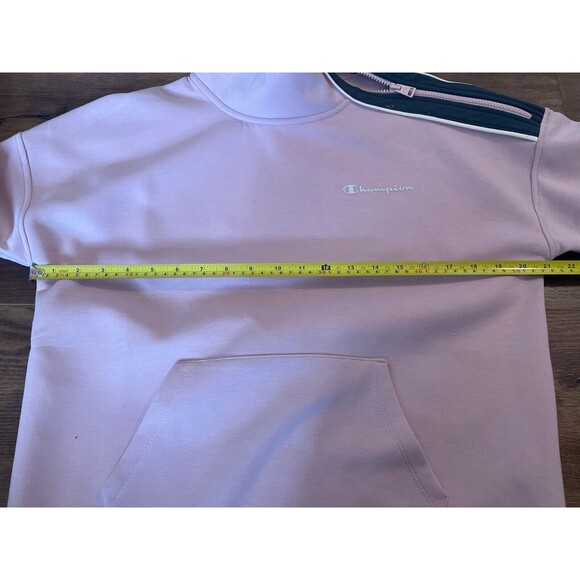 Champion Women's Small Pullover Pink Sport Zip Mock Neck Athleisure Sweatshirt - Picture 6 of 11